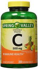 Spring Valley, Vitamin C Multiple Fruit Flavors 500 mg, 200 Chewable Tablets