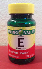 Spring Valley Vitamin E Supplement 400 IU,100 Softgels Expires 2019 or Better