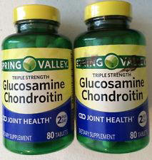 Spring Valley Glucosamine Chondroitin Triple Strength 80 Each Exp 08/2019